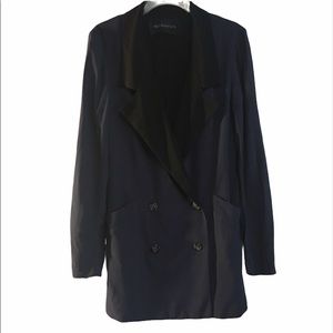 Reformation navy double breasted mini dress blazer
